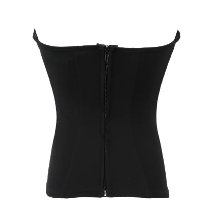 Solid Strapless Bustier Tops - Image 3