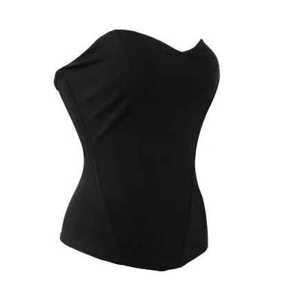 Solid Strapless Bustier Tops - Image 2