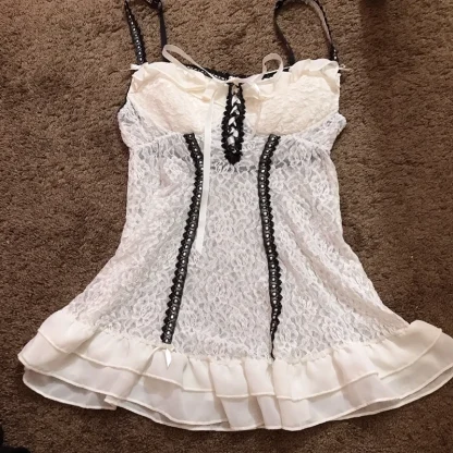 Sheer Lace Corset Top - Image 3