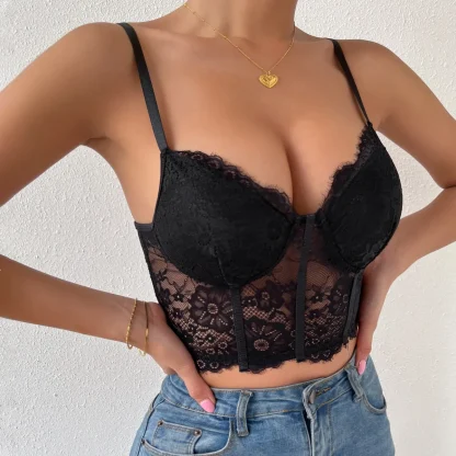 Sexy Lace Boning Bustier Tops