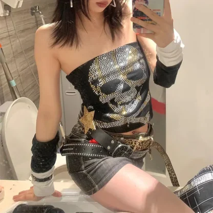 Sparkly Strapless Corset Top - Image 3