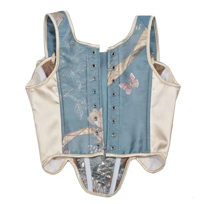 Vintage-style Lace Trim Corset Top - Image 5