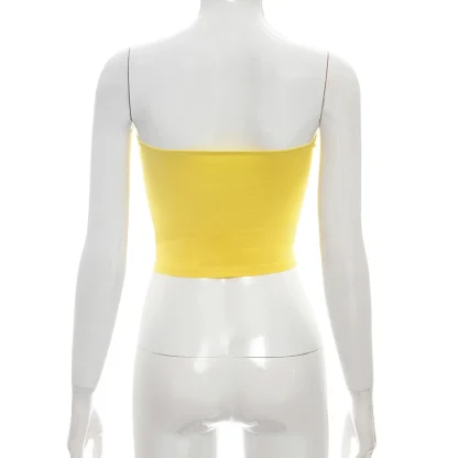Yellow Strapless Corset Top - Image 6