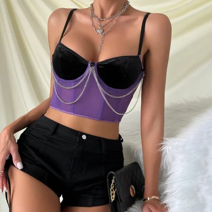 Mesh Chain Bustier Top - Image 5