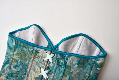 Floral Strapless Bustier Top - Image 5
