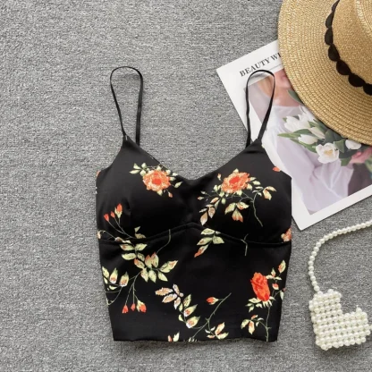 Floral Padded Cami Corset Top - Image 2