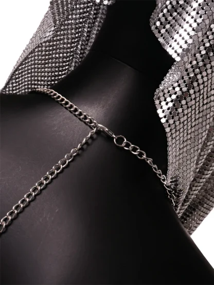 Sequined Headscarf Corset Top - Image 7