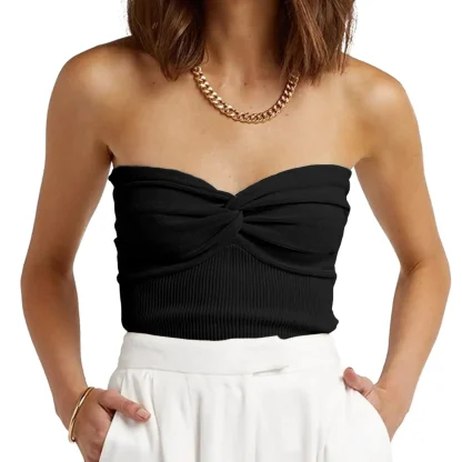 Ruched Strapless Corset Tops - Image 2