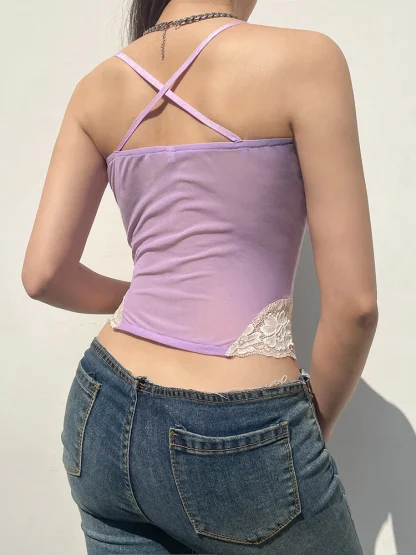 Sheer Lace Cami Corset Top - Image 6
