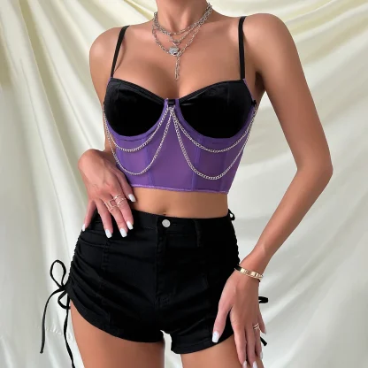 Mesh Chain Bustier Top - Image 3
