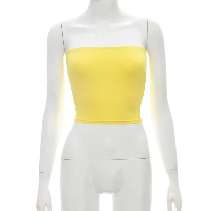 Yellow Strapless Corset Top - Image 5
