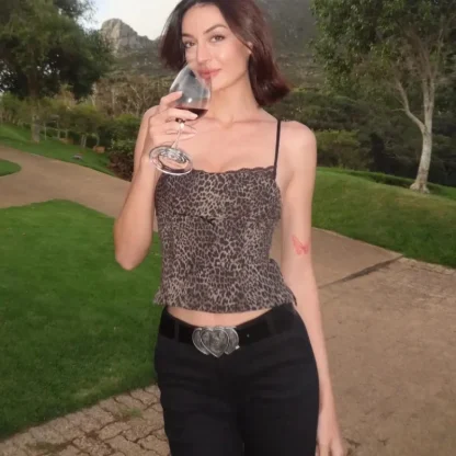 Leopard Print Corset Top