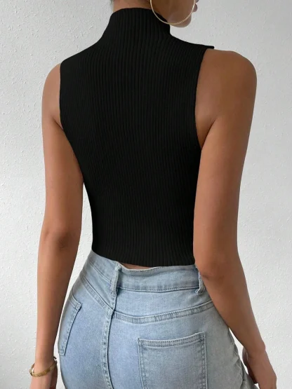 Sexy Mock Neck Corset Tops - Image 2