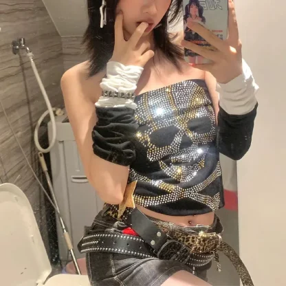 Sparkly Strapless Corset Top