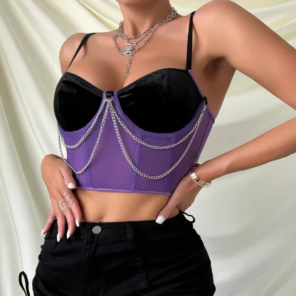 Mesh Chain Bustier Top - Image 4
