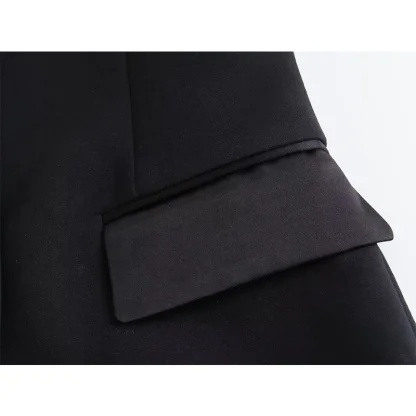 Buttoned Strapless Black Corset Top - Image 5