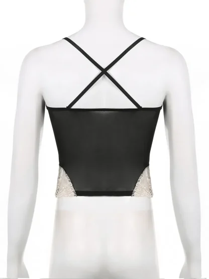 Sexy Lace Patchwork Corset Top - Image 6