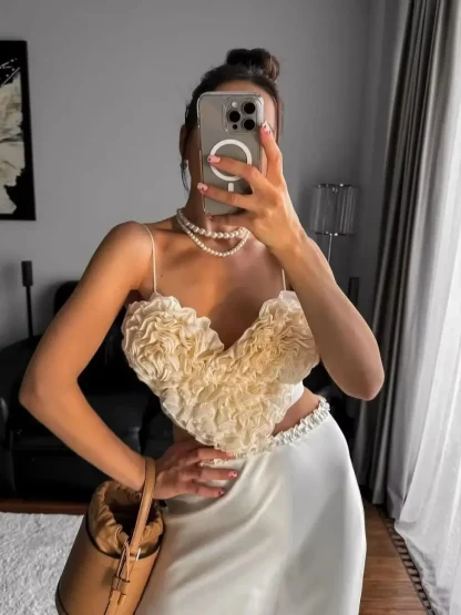 Heart-shaped Puffy Corset Top
