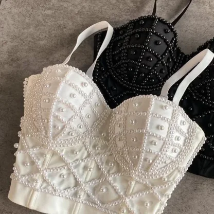 Elegant Beaded Bustier Top - Image 5