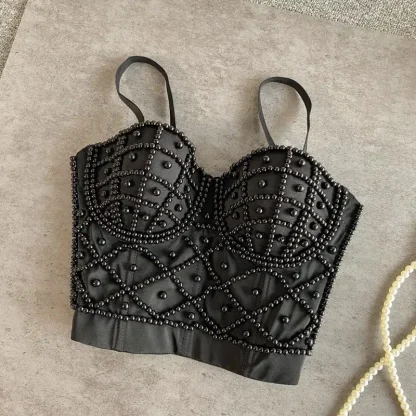 Elegant Beaded Bustier Top - Image 4