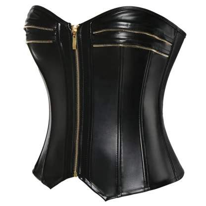 Strapless Zippered Bustier Tops - Image 2