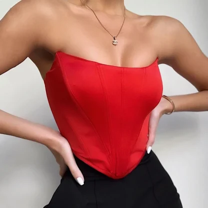 Sexy Strapless Corset Top