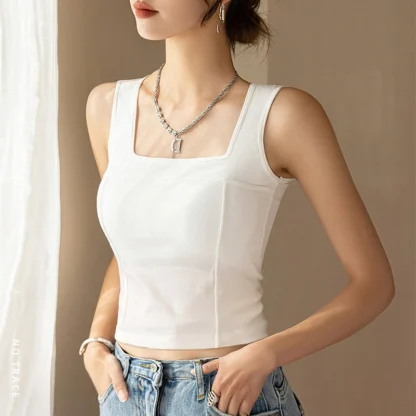 Padded Solid Tank Corset Top