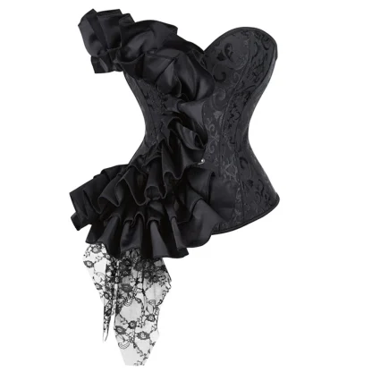 Ruffled Strapless Corset Top