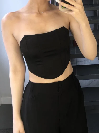 Sexy Strapless Corset Top - Image 4