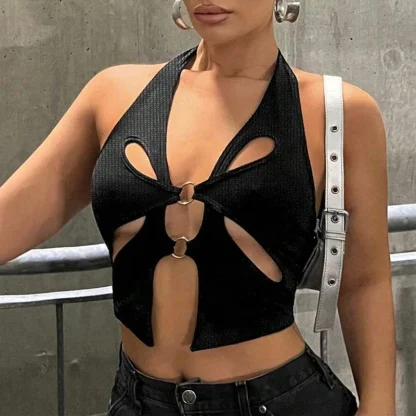 Hollow Out Halter Corset Top - Image 6