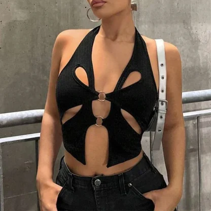 Hollow Out Halter Corset Top - Image 3