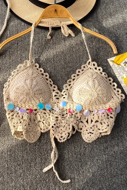 Sexy Crochet Halter Bustier Top - Image 7