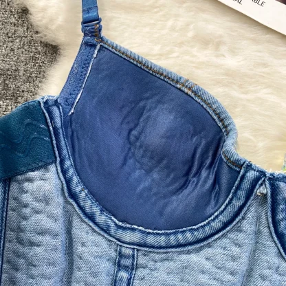 Luxury Denim Bustier Top - Image 7