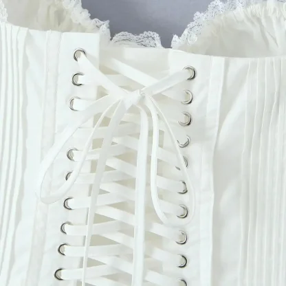 Lace Trim Sleeveless Corset Top - Image 7