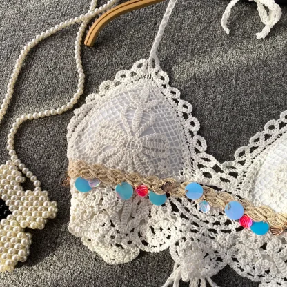 Sexy Crochet Halter Bustier Top - Image 4