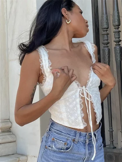 Aesthetic White Corset Top - Image 2