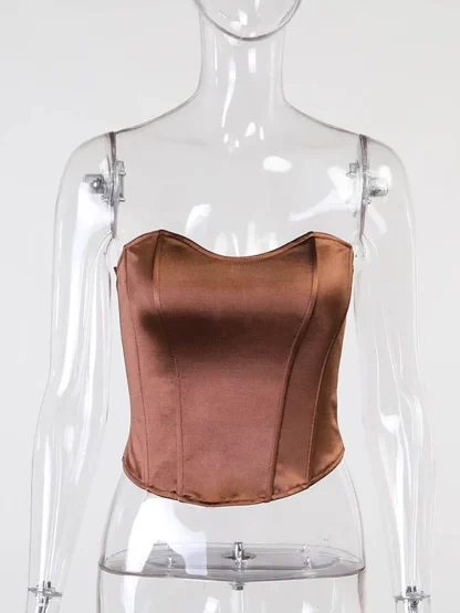 Solid Sweetheart Corset Top - Image 6