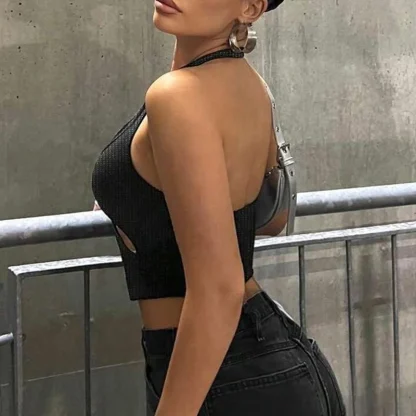 Hollow Out Halter Corset Top - Image 2