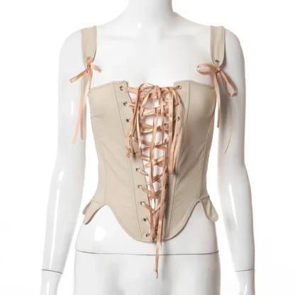 Lace-up Front Corset Tops - Image 5