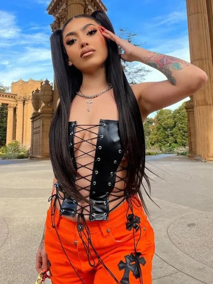Sexy Lace-up Corset Top - Image 3