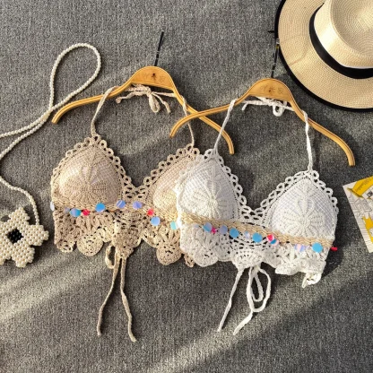 Sexy Crochet Halter Bustier Top - Image 5