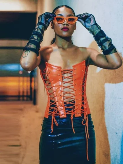 Sexy Lace-up Corset Top - Image 4