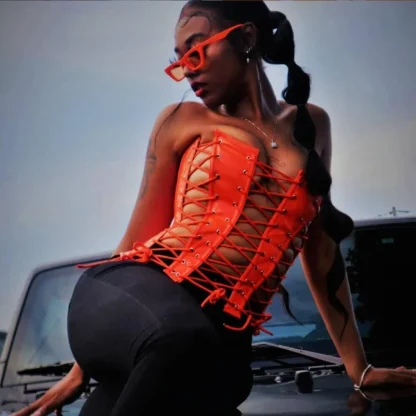 Sexy Lace-up Corset Top - Image 5