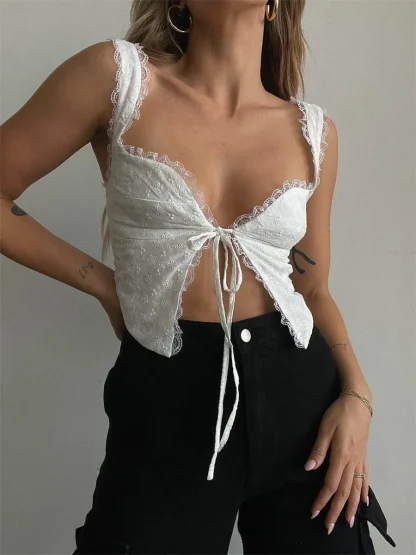 Aesthetic White Corset Top