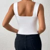 Tank Solid Corset Top - Image 2