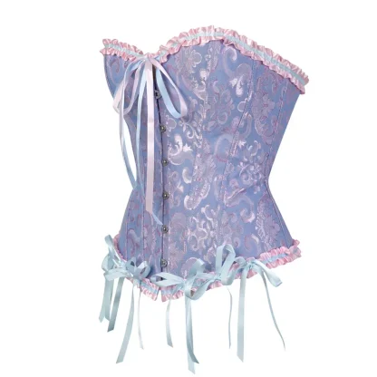 Ruffle Trim Strapless Bustier Top - Image 2