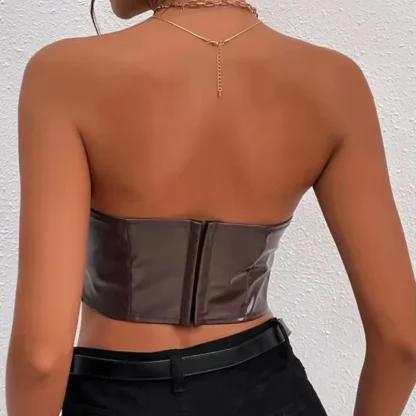 Strapless Cropped Bustier Top - Image 3
