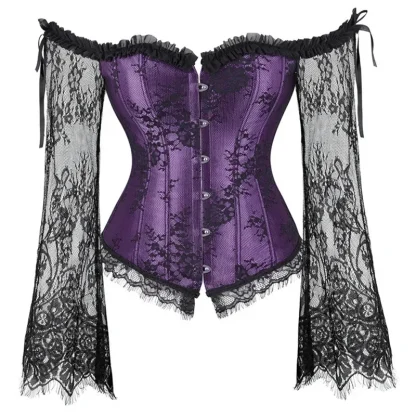 Off-shoulder Lace Corset Tops