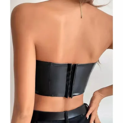Strapless Cropped Bustier Top - Image 7