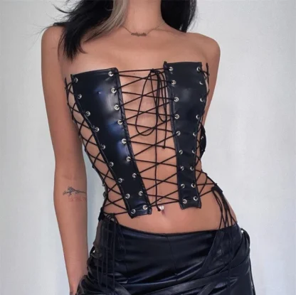 Sexy Lace-up Corset Top